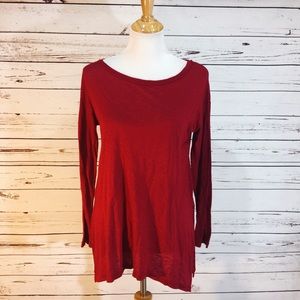 {SPLENDID} Red Tunic Long Sleeve Tee Size Small